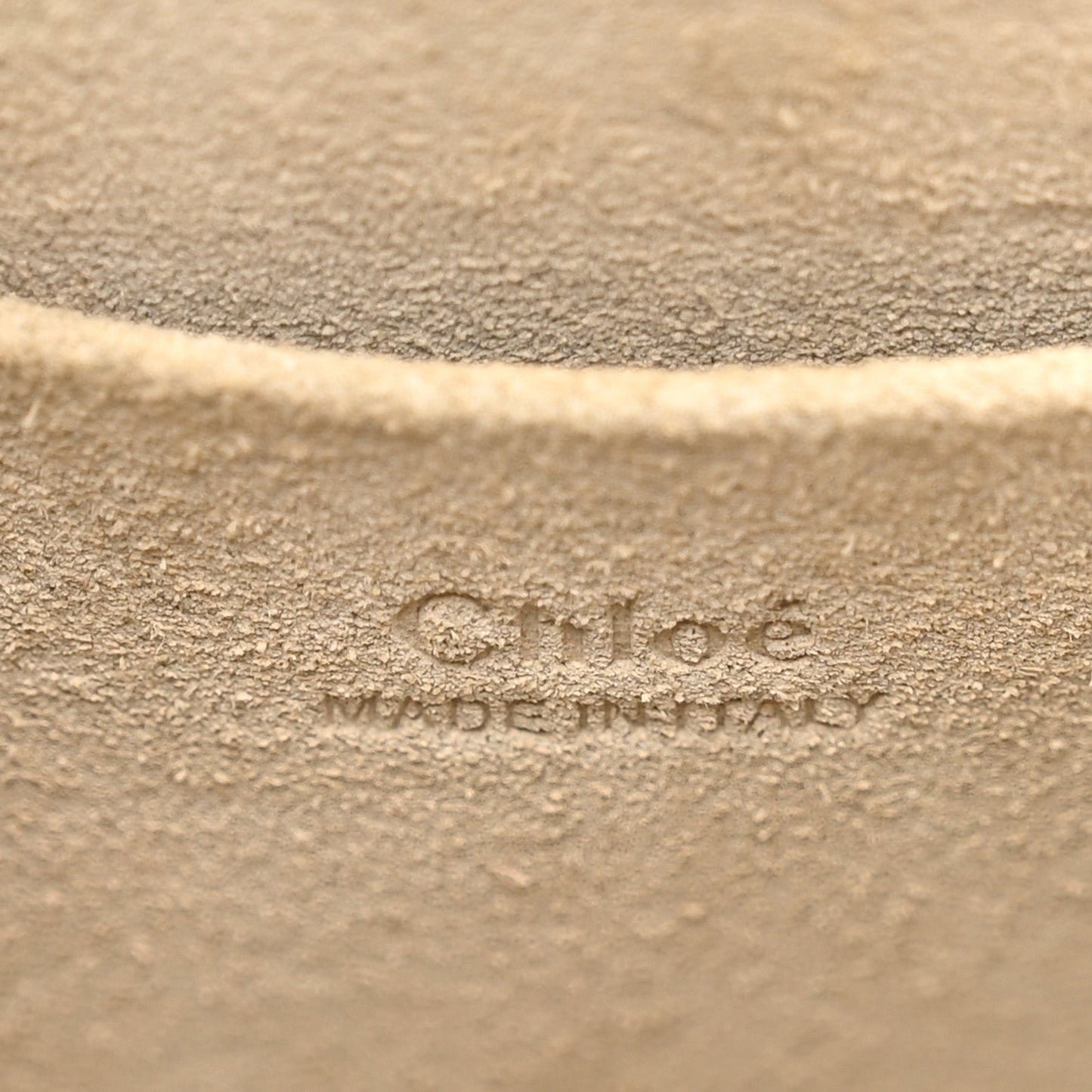 Calfskin Suede Medium Nile Bracelet Bag Caramel