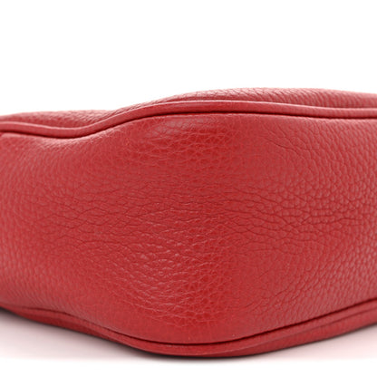 Pebbled Calfskin Small Soho Disco Bag Tabasco Red