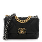 Lambskin Quilted Medium Chanel 19 Flap Black