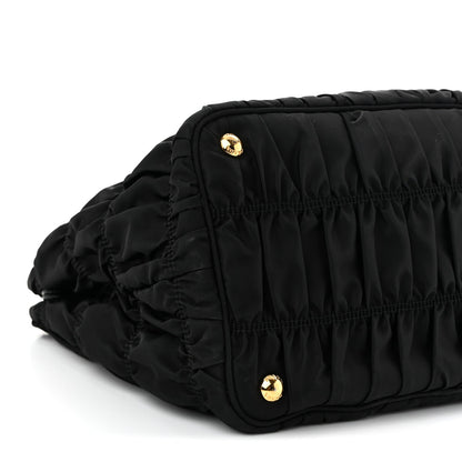 Tessuto Nylon Gaufre Tote Black