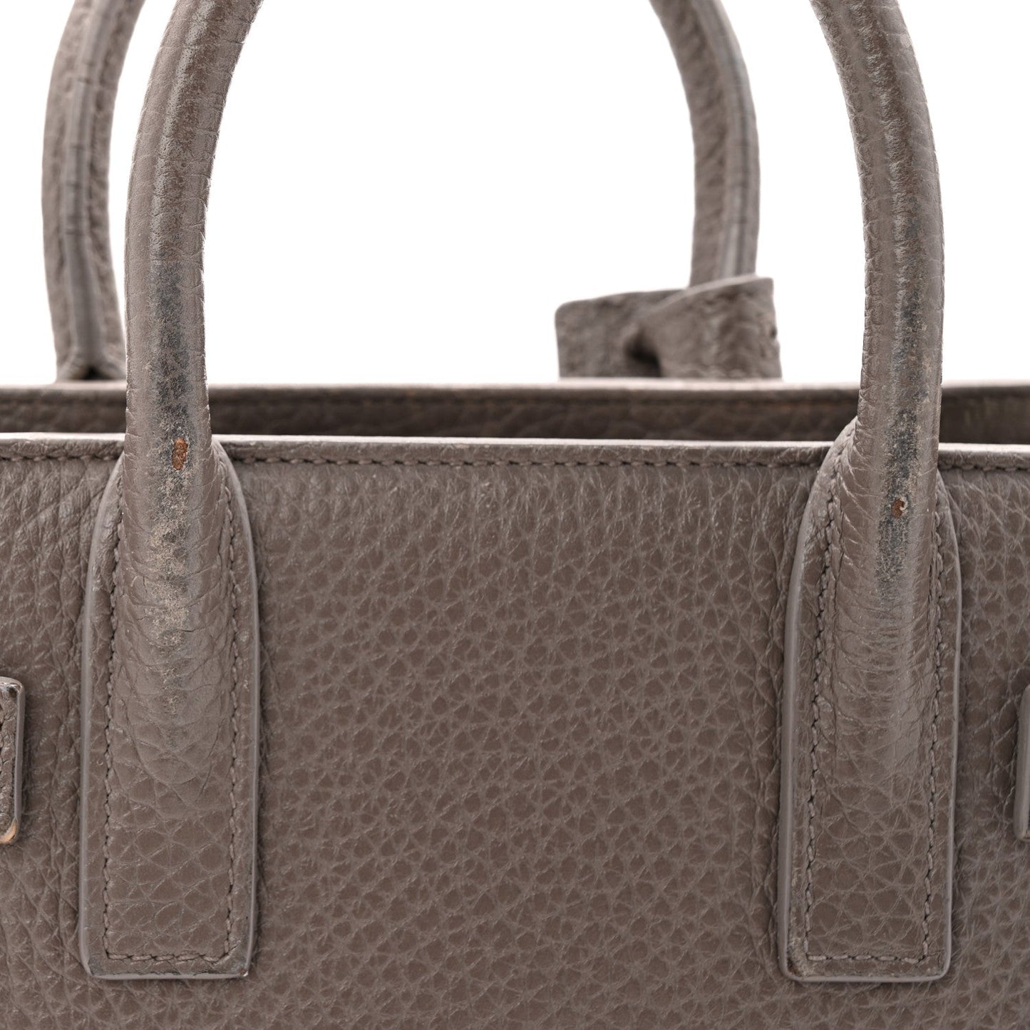 Grained Calfskin Baby Sac De Jour Fog