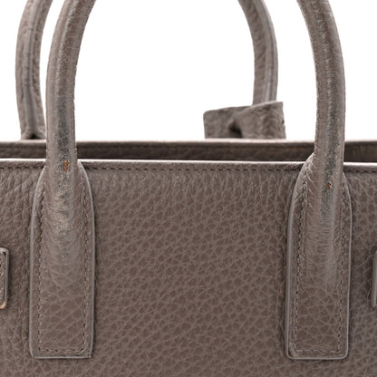 Grained Calfskin Baby Sac De Jour Fog