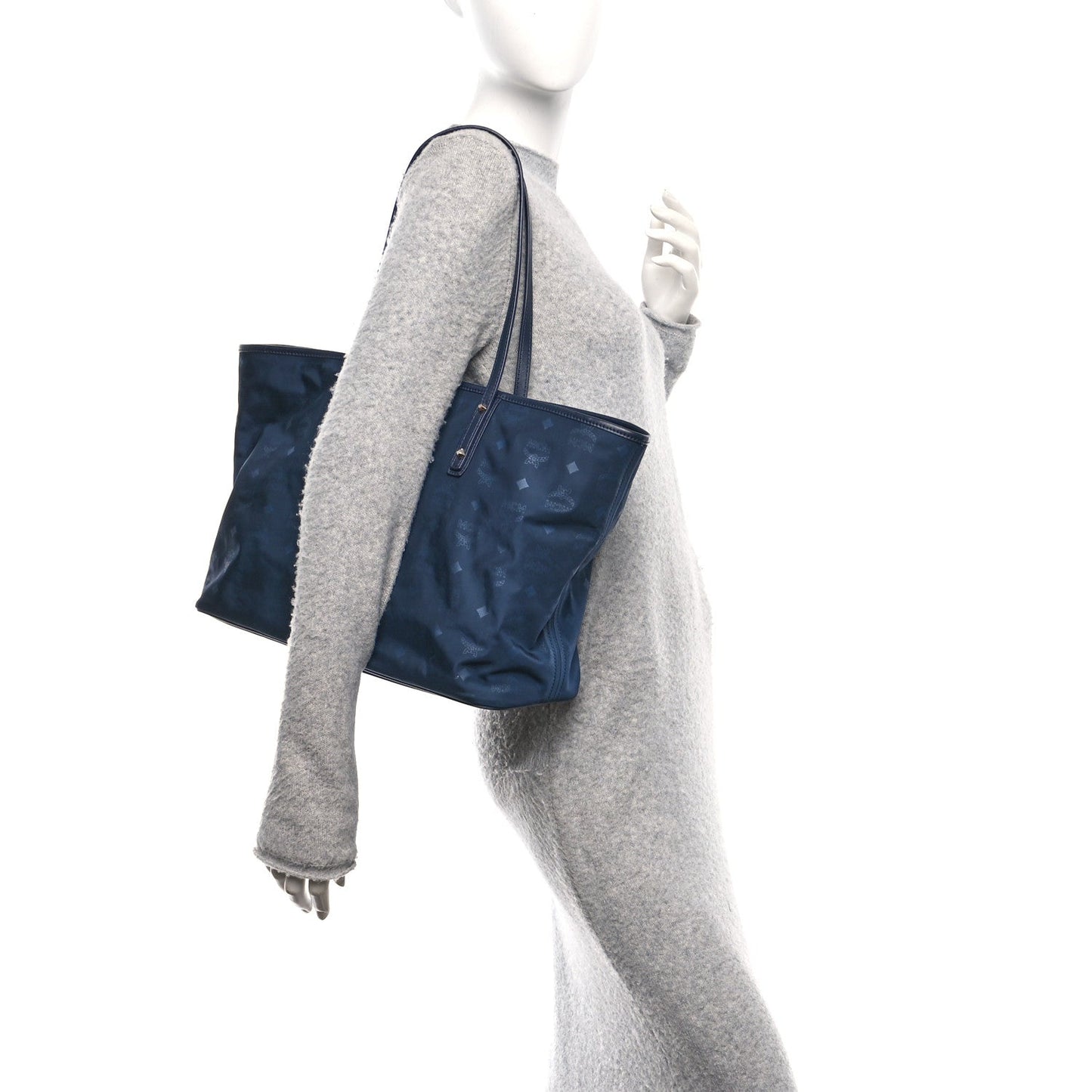 Nylon Monogram Medium Dieter Shopper Tote Navy
