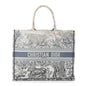 Gradient Canvas Embroidered Large Dioriviera Toile De Jouy Book Tote Blue