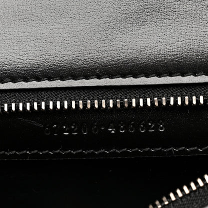 Boarded Dyana Lux Calfskin Web Monochrome Medium Bamboo 1947 Top Handle Bag Black