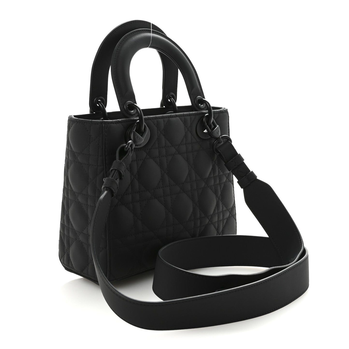 Ultra Matte Calfskin Cannage Small My ABCDior Lady Dior Black