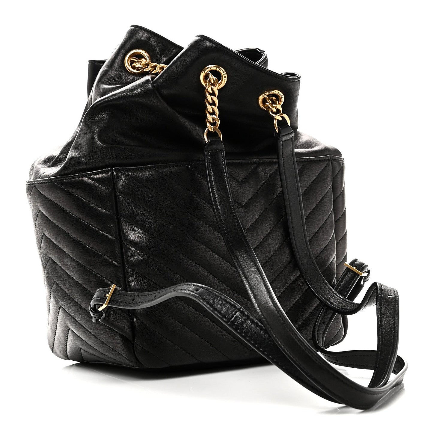 Lambskin Matelasse Monogram Joe Backpack Black