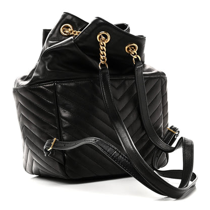 Lambskin Matelasse Monogram Joe Backpack Black