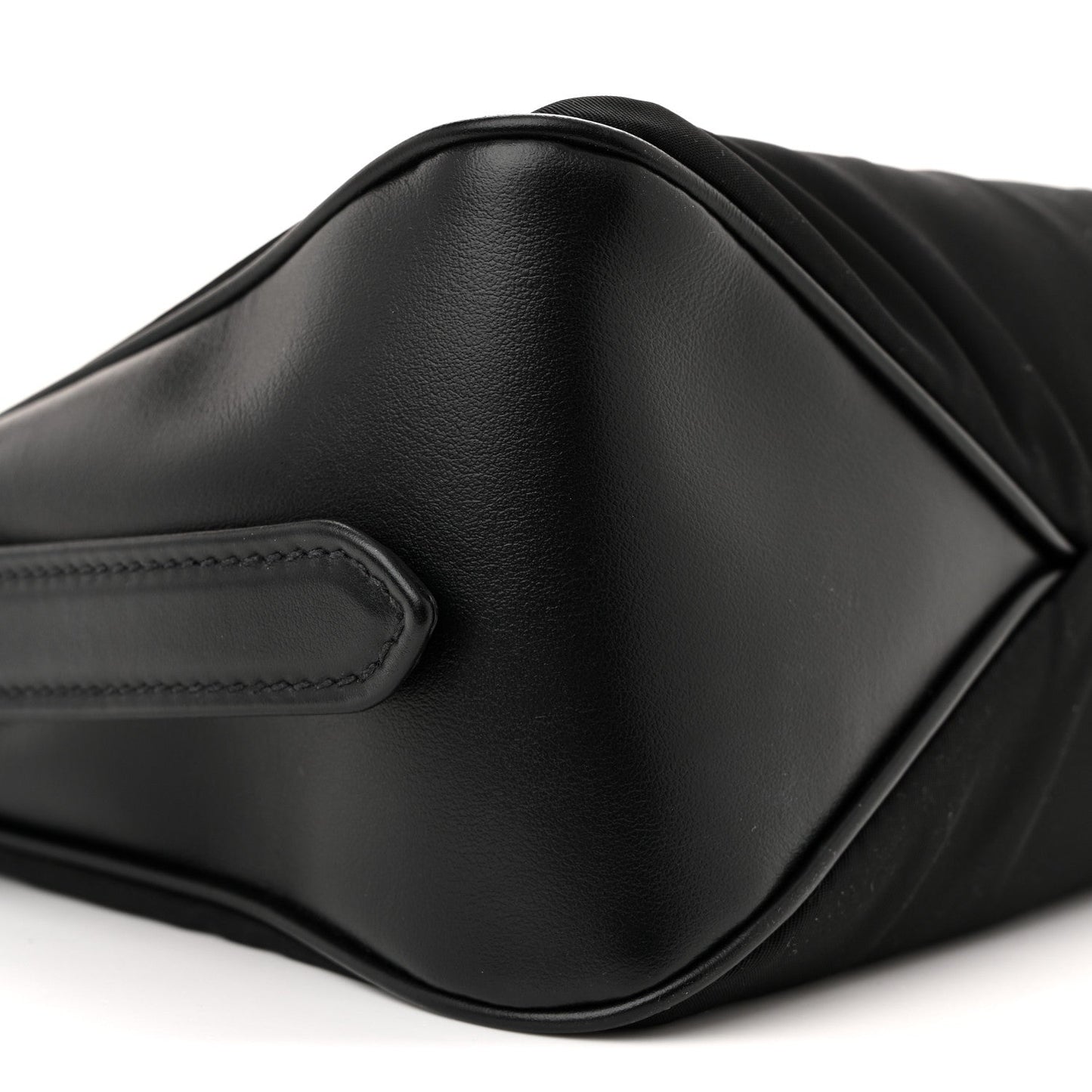 Re-Nylon Vitello Large Aimee Shoulder Bag Black
