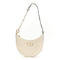 Calfskin Chevron Mini Vlogo Hobo Bag White