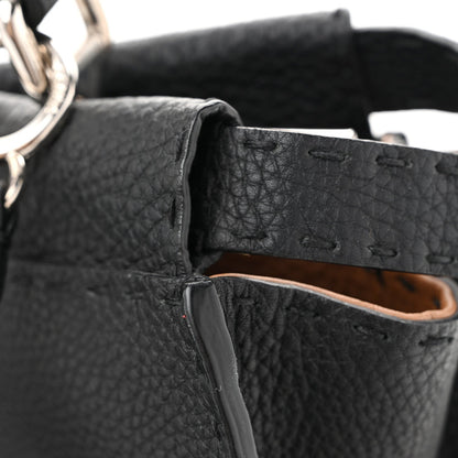 Cuoio Romano Selleria Bi-Color Large Peekaboo Iconic Satchel Black Mou