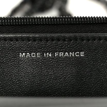Lambskin Quilted Wallet On Chain WOC So Black