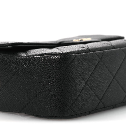 Caviar Quilted Chain Camera Bag Black