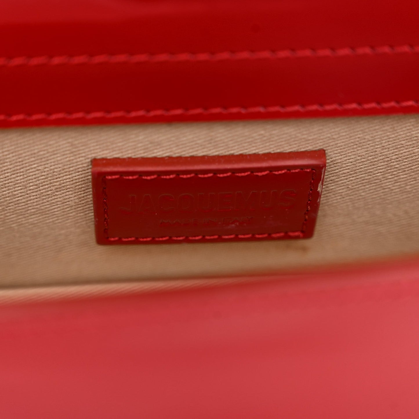 Glazed Calfskin Le Bambino Red