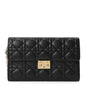Lambskin Cannage Miss Dior Clutch Black