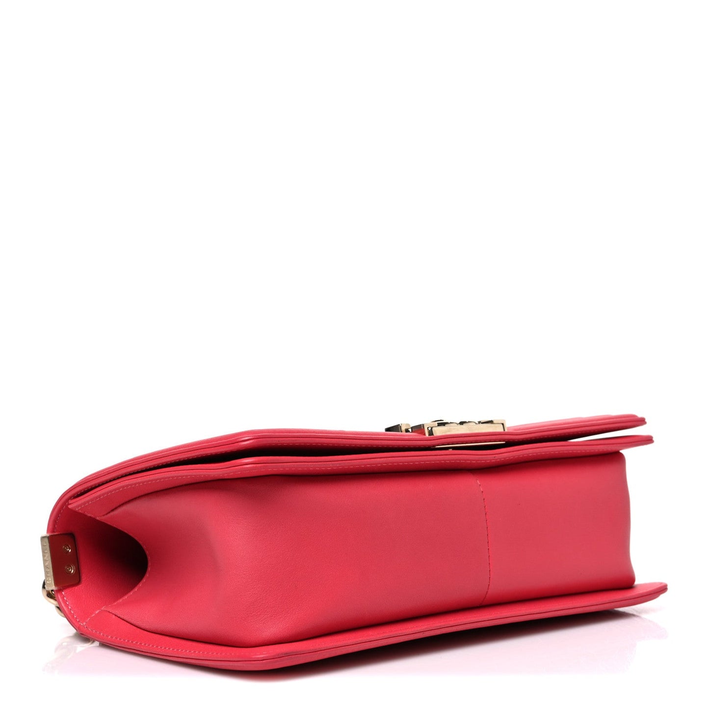 Calfskin Chevron Quilted Medium Boy Flap Pink