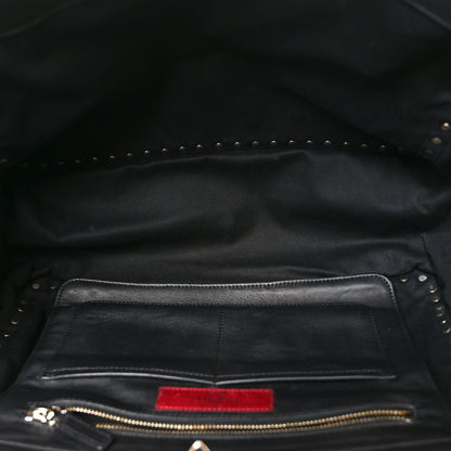 Vitello Medium Rockstud Tote Tote Black