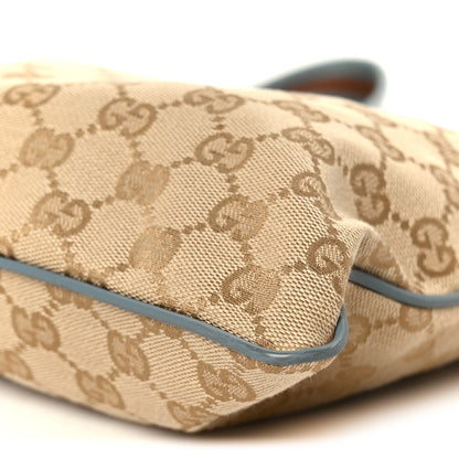 Monogram Web Small Flat Messenger Bag Blue