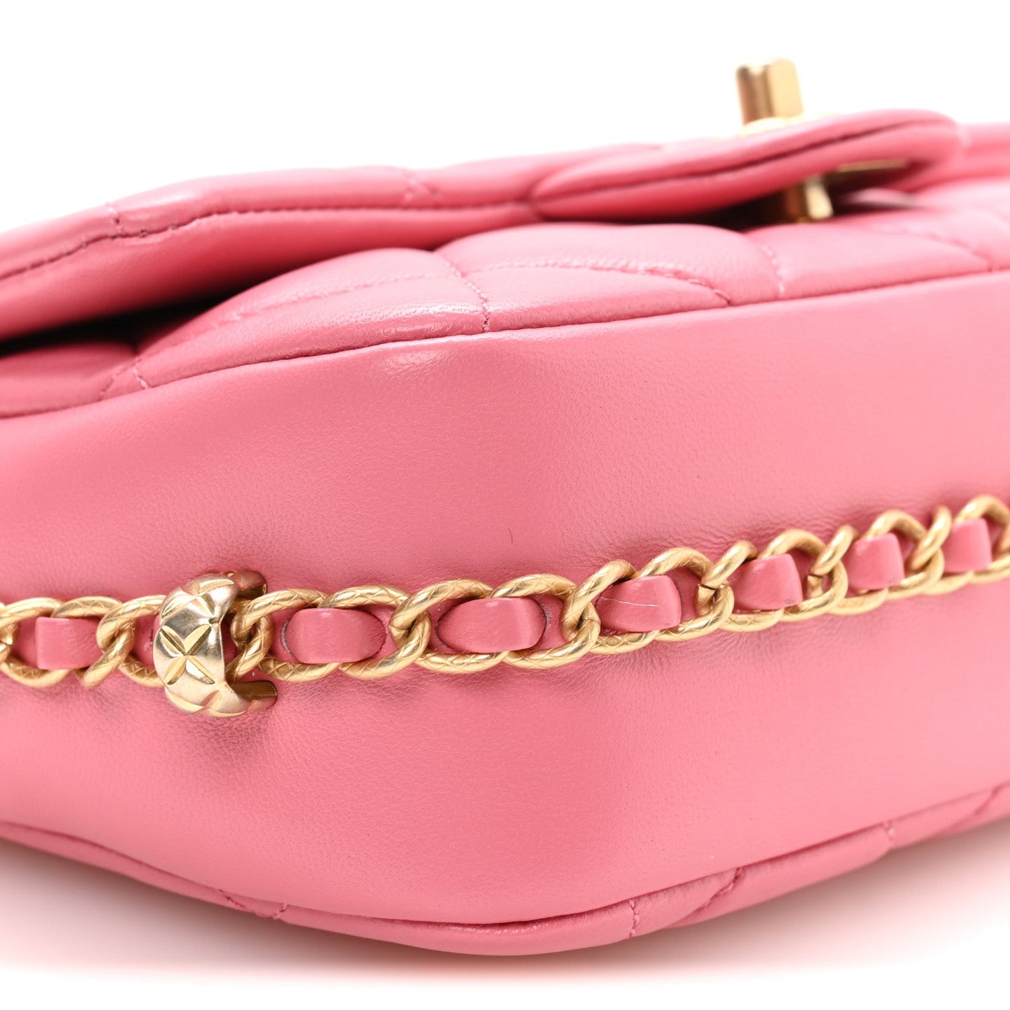 Lambskin Quilted CC Small Dynasty Flap Pink