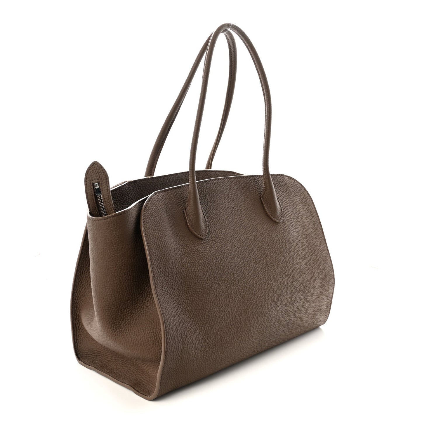 Matte Grained Calfskin Marlo 14 Dark Olive
