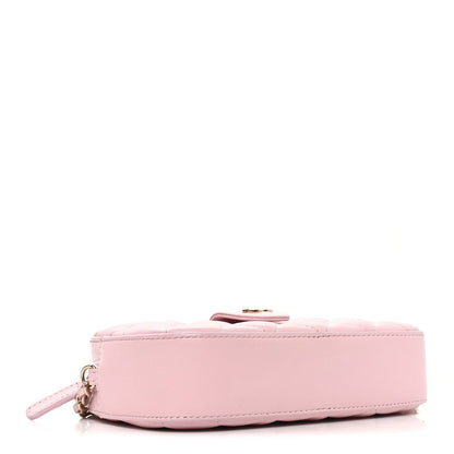 Lambskin Quilted Chain Camera Bag Light Pink