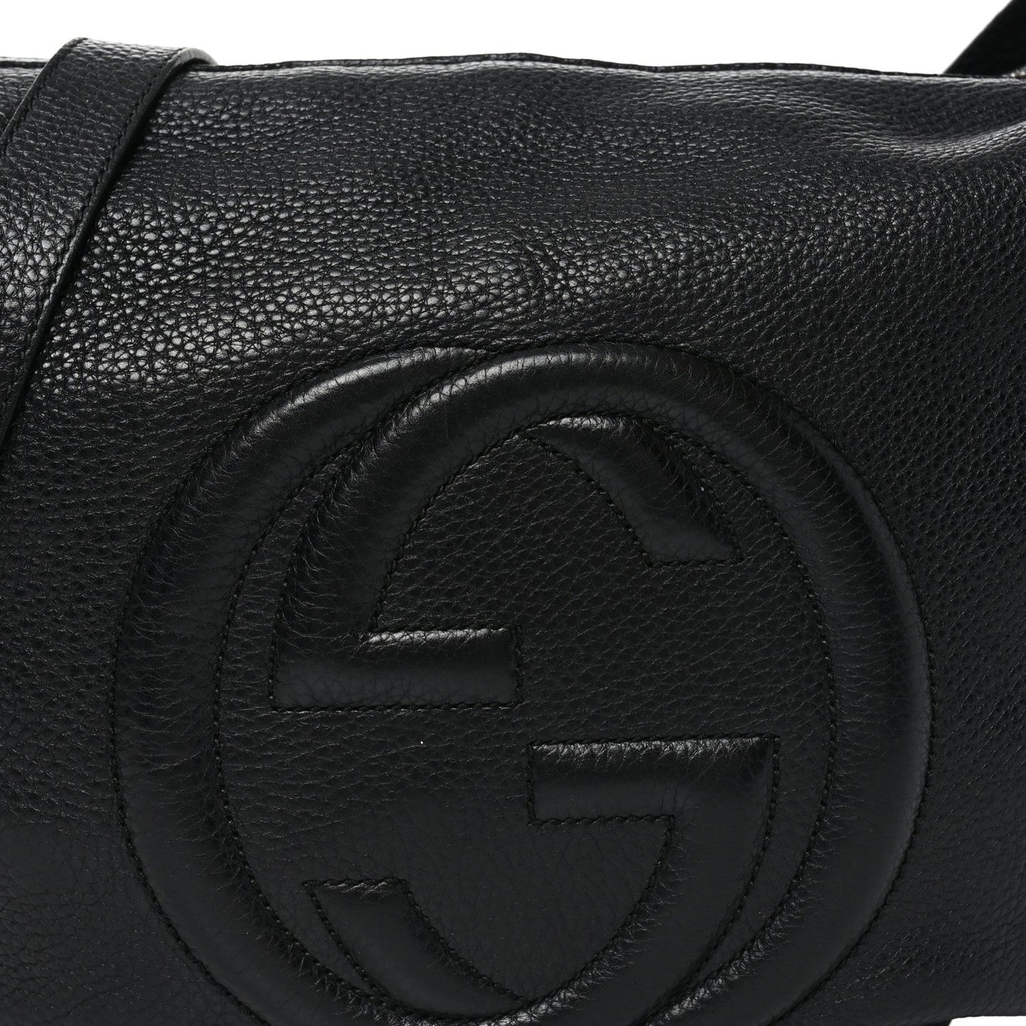 Pebbled Calfskin Medium Soho Hobo Black