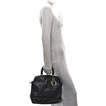 Lambskin Cannage Medium Granville Tote Black