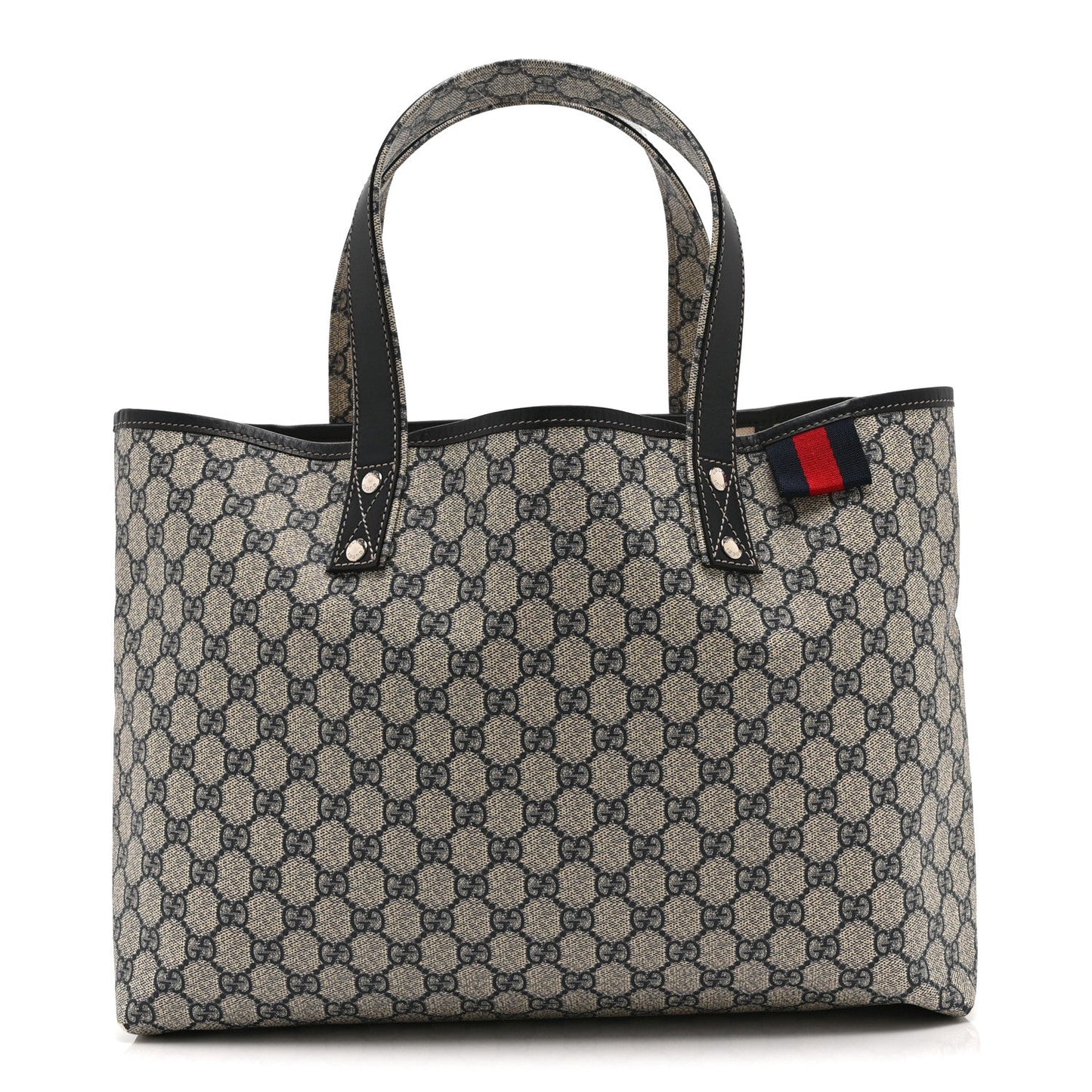 GG Plus Monogram Medium Signature Web Loop Tote Navy