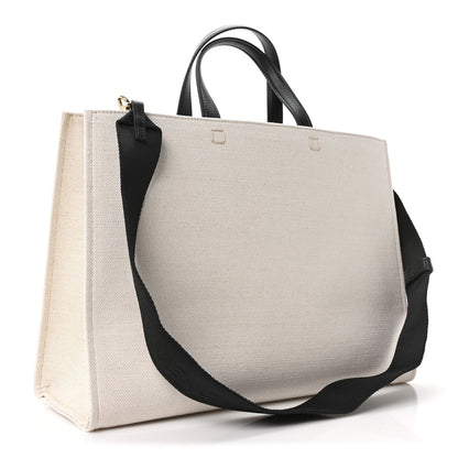 Canvas Medium G-Tote Beige Black