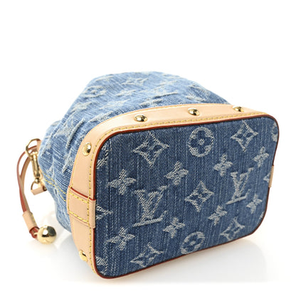 Monogram Denim Nano Noe Blue