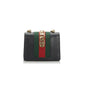 Gucci Black Leather Mini Web Chain Sylvie Shoulder Bag