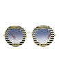 Gucci Womens Round/Oval Black Gold Blue Fashion Designer Eyewear