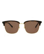 Gucci Mens Square/Rectangle Havana Gold Brown Fashion Designer Eyewear