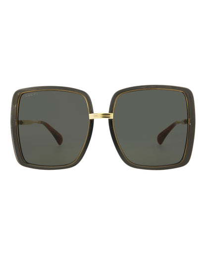 Gucci Womens  Grey Gold Grey Fashion Designer Eyewear