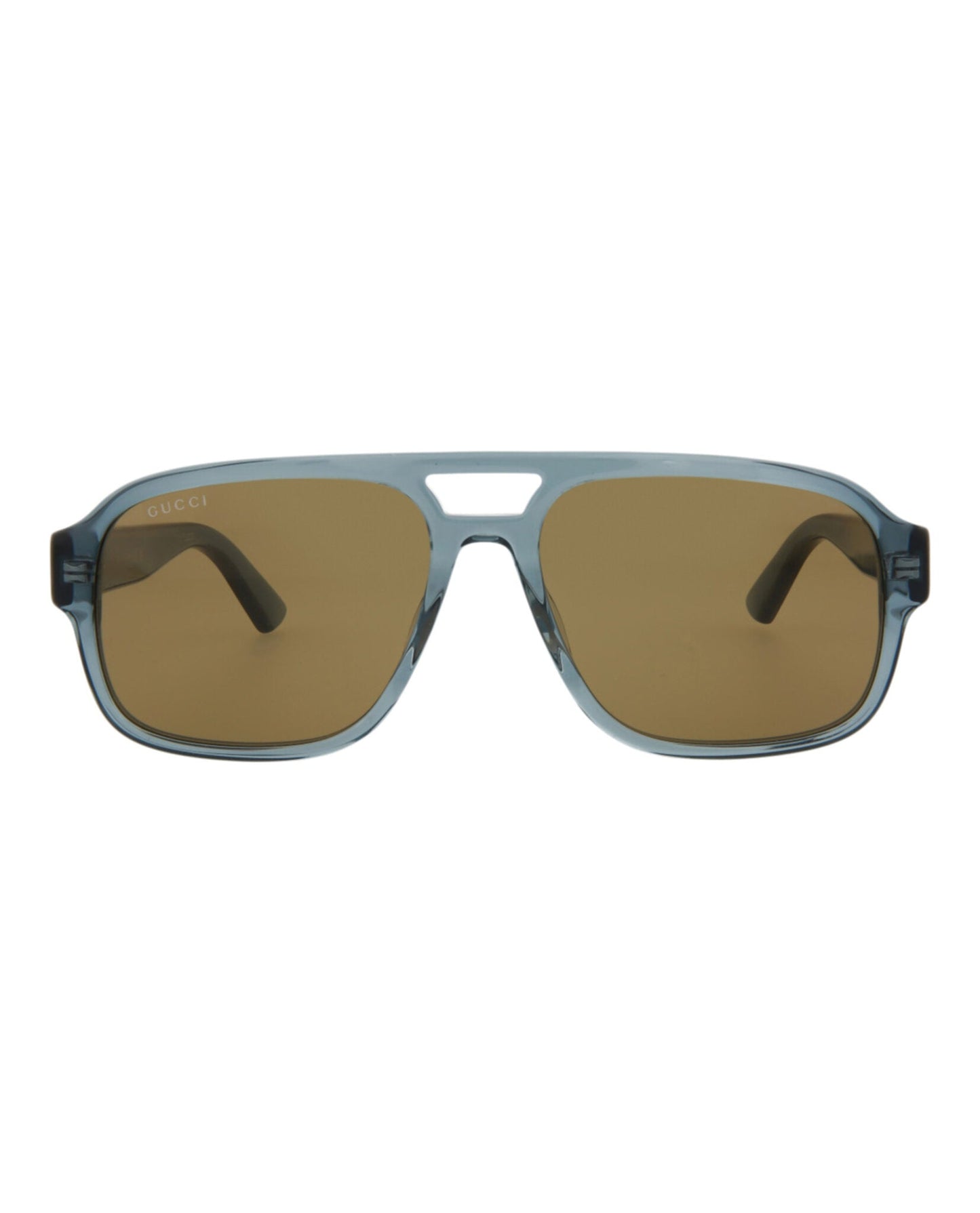 Gucci Mens Aviator Grey Grey Brown Fashion Designer Eyewear