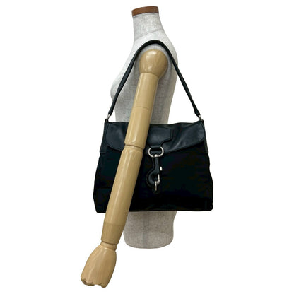 Prada Nylon Leather Shoulder Bag