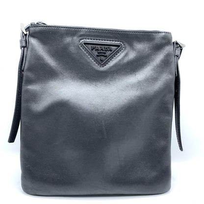 Prada Leather Shoulder Bag Black