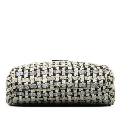 Chanel Wild Stitch Tweed Wool Leather Shoulder Bag