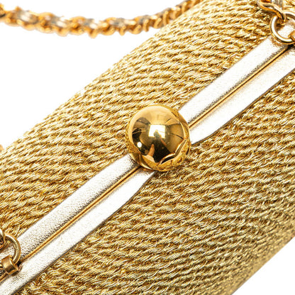 Chanel Coco Mark Glitter Canvas Shoulder Bag