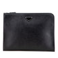 Prada Triangle Logo Plate Leather Clutch Bag