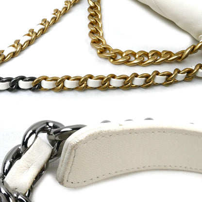 Chanel 19 Chain Shoulder Bag White