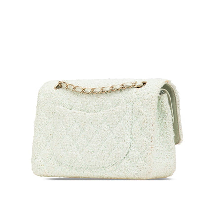 Chanel Coco Mark Matelasse 25 Tweed Leather Shoulder Bag