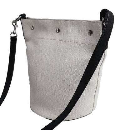 Saint Laurent RIVE GAUCHE Cotton Canvas Leather Shoulder Bag