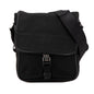 Prada Triangle Logo Plate Nylon Leather Shoulder Bag