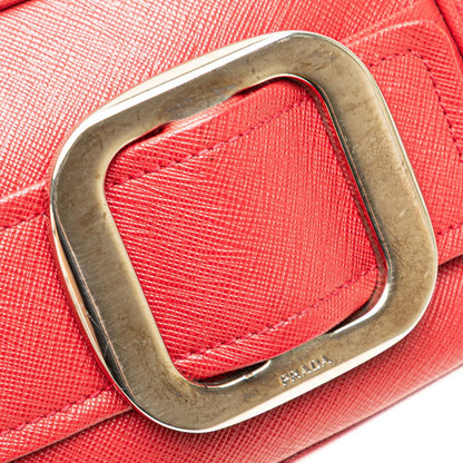 Prada Buckle Saffiano Shoulder Bag