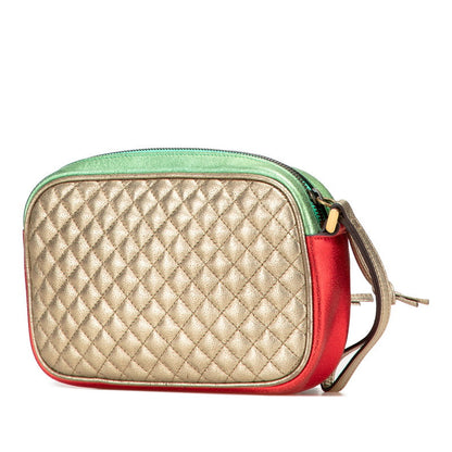 Gucci Laminated Quilting Leather Clutch Bag