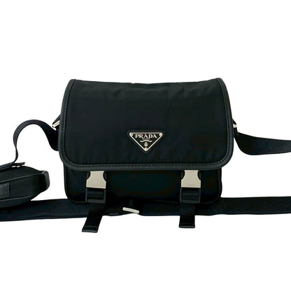 Prada Nylon Saffiano Leather Mini Shoulder Bag