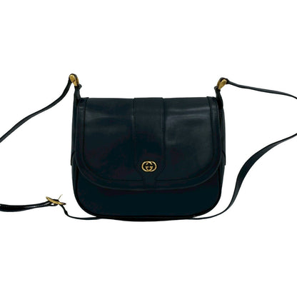 Gucci Old Gucci GG Logo Calf Leather Shoulder Bag