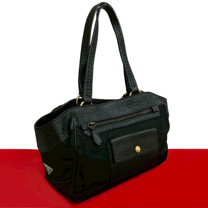 Prada Leather Nylon Shoulder Bag