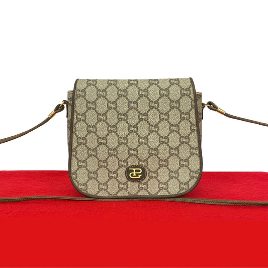 Gucci Old Gucci Plus Leather PVC Shoulder Bag